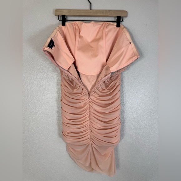 Majorelle Ursula Ruched Strapless Dress Blush Nude size XS Revolve $208 - Picture 16 of 16
